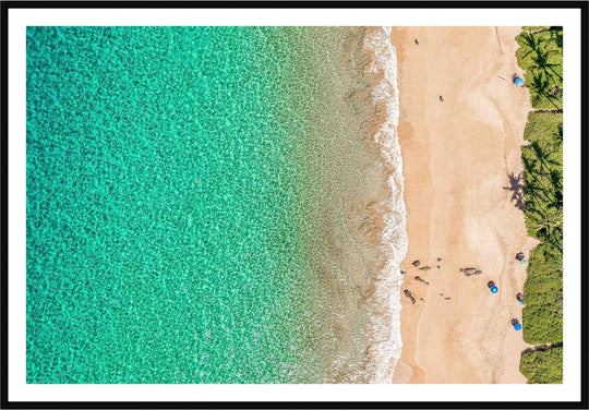 Life's a Beach - Living Moments Media - 3500-5500, 800-3500, beach, Best Moments, Best Sellers, Best Wall Artwork, blue, clouds, green, Hawaii, horizontal, Island, kihei, maui, Maui Hawaii Fine Art Photography, Maui Hawaii Wall Art, ocean, open-edition, over-5500, Palm Trees, palm-tree, sand, size-16x-24, size-24-x-36, size-40-x-60, teal, waves