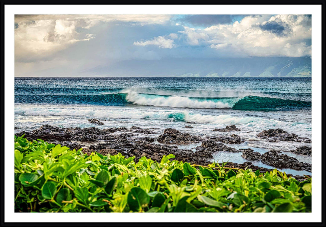 Ripcurl - Living Moments Media - 3500-5500, 800-3500, Best Moments, Best Sellers, Best Wall Artwork, black, blue, clouds, green, Hawaii, horizontal, Island, Kahana, lahaina, maui, Maui Hawaii Fine Art Photography, Maui Hawaii Wall Art, ocean, open-edition, over-5500, Reef, rocks, size-16x-24, size-24-x-36, size-40-x-60, Surf, Water, waves