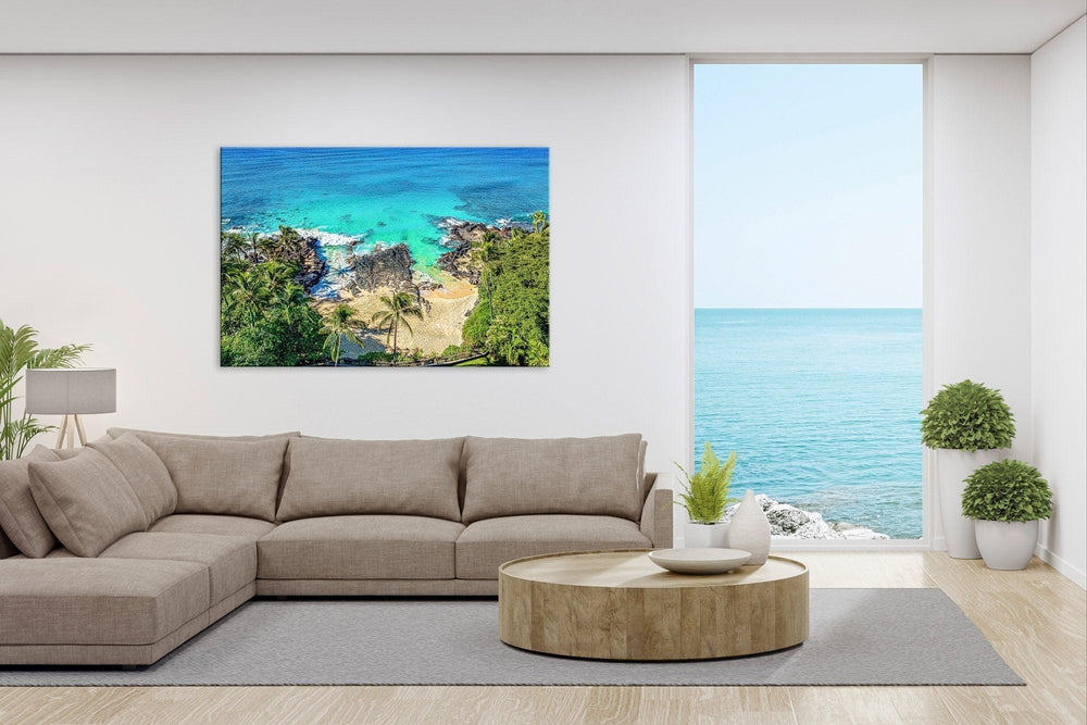 Secrets - Living Moments Media - 3500-5500, 800-3500, beach, Best Moments, Best Sellers, Best Wall Artwork, black, blue, Cove, green, Hawaii, horizontal, Island, makena, maui, Maui Hawaii Fine Art Photography, Maui Hawaii Wall Art, ocean, open-edition, over-5500, Palm Trees, palm-tree, Reef, rocks, sand, size-16x-24, size-24-x-36, size-40-x-60, teal, waves