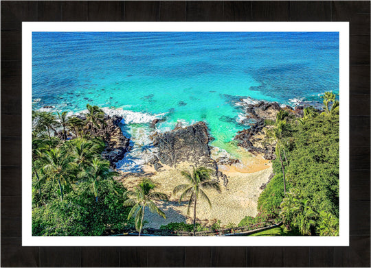 Secrets - Living Moments Media - 3500-5500, 800-3500, beach, Best Moments, Best Sellers, Best Wall Artwork, black, blue, Cove, green, Hawaii, horizontal, Island, makena, maui, Maui Hawaii Fine Art Photography, Maui Hawaii Wall Art, ocean, open-edition, over-5500, Palm Trees, palm-tree, Reef, rocks, sand, size-16x-24, size-24-x-36, size-40-x-60, teal, waves