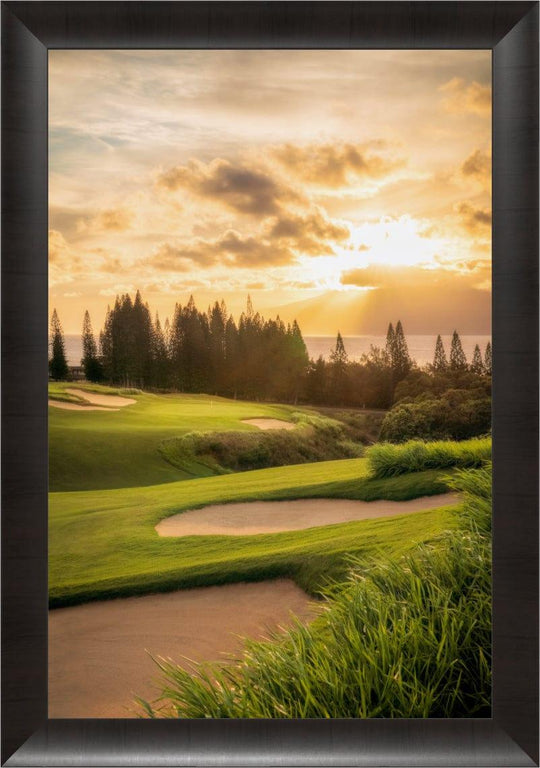 Sunset's Gateway - Living Moments Media - 3500-5500, 800-3500, Acrylic, Artwork, Best Wall Artwork, Canvas, Golf, Golf Course, Hawaii, Hole 1, Island, Kapalua, Kapalua Golf, maui, Maui Hawaii Fine Art Photography, Maui Hawaii Wall Art, Metal, open-edition, over-5500, Plantation Course, Prints, size-16-x-24, size-24-x-36, size-40-x-60, vertical, Visual Artwork